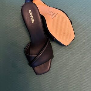 Express Black Slide Heels